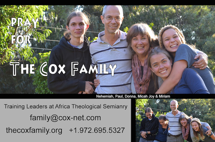 The 2017 Cox Family Prayer Card